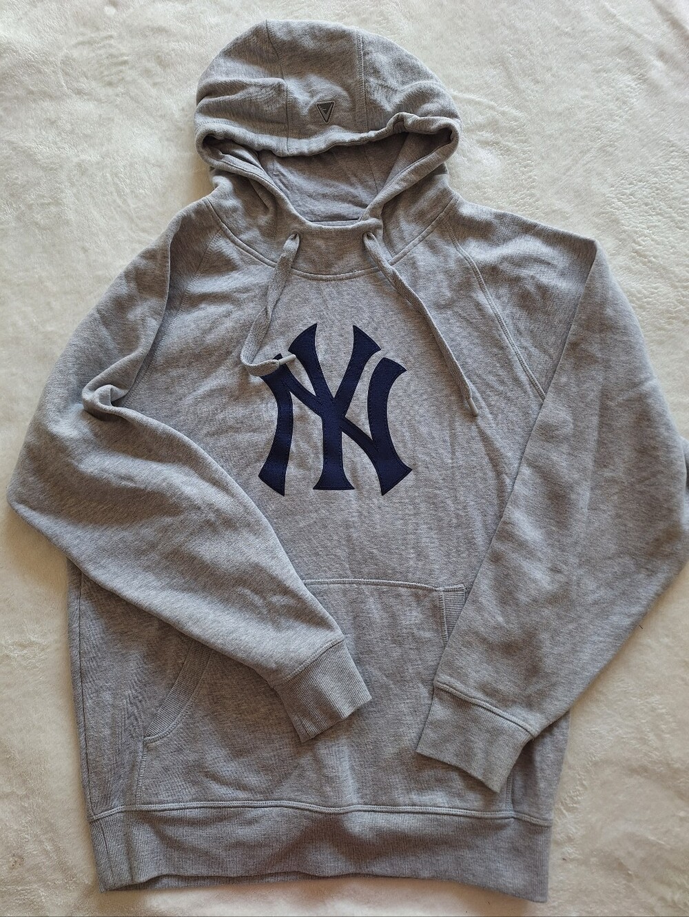 Antigua MLB New York Yankees Action Pullover Hoodie Gray Fleece Mens Large L